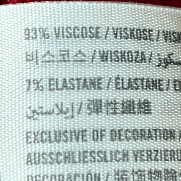 Hollister Red Ribbed Scoop Neck Shirt Dress | Size Small - Picture 7 of 8